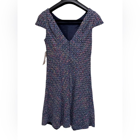 Shoshanna EUC Sz 0 Beautiful Multi-Colored Tweed Patterned Mini Dress (0578) - Picture 7 of 14